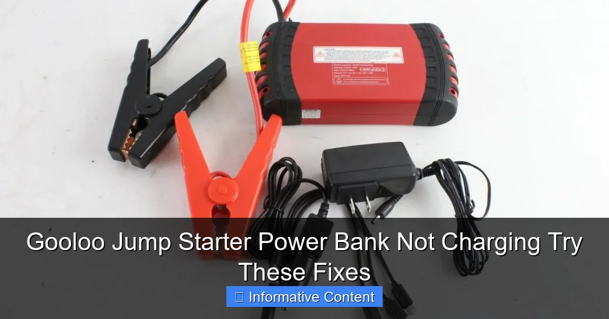 Gooloo Jump Starter Power Bank Not Charging Try These Fixes