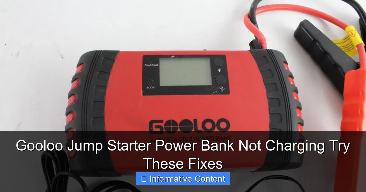 Gooloo Jump Starter Power Bank Not Charging Try These Fixes