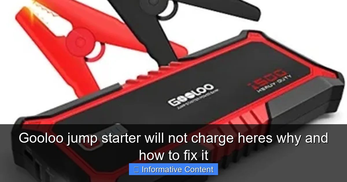 Gooloo jump starter will not charge heres why and how to fix it