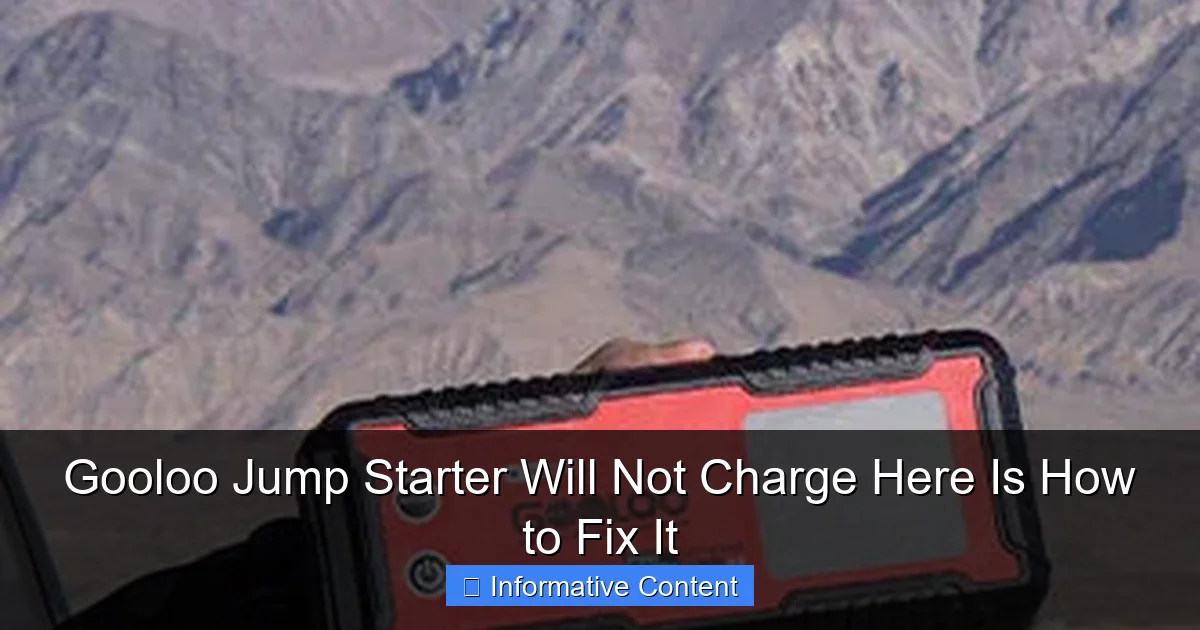 Gooloo Jump Starter Will Not Charge Here Is How to Fix It