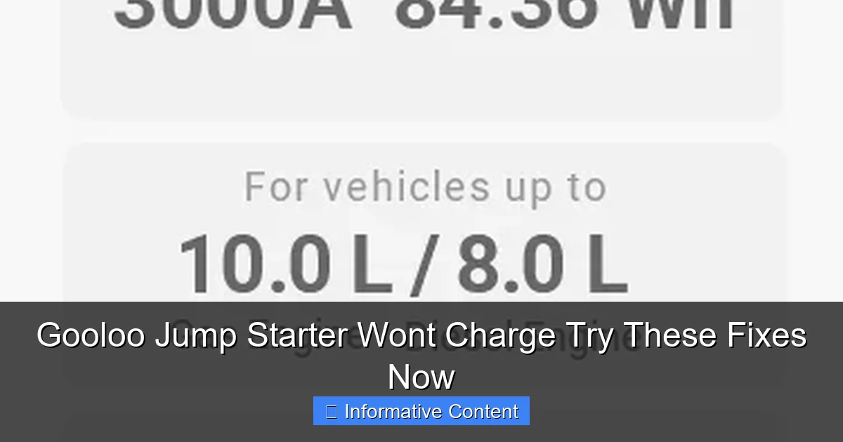 Gooloo Jump Starter Wont Charge Try These Fixes Now