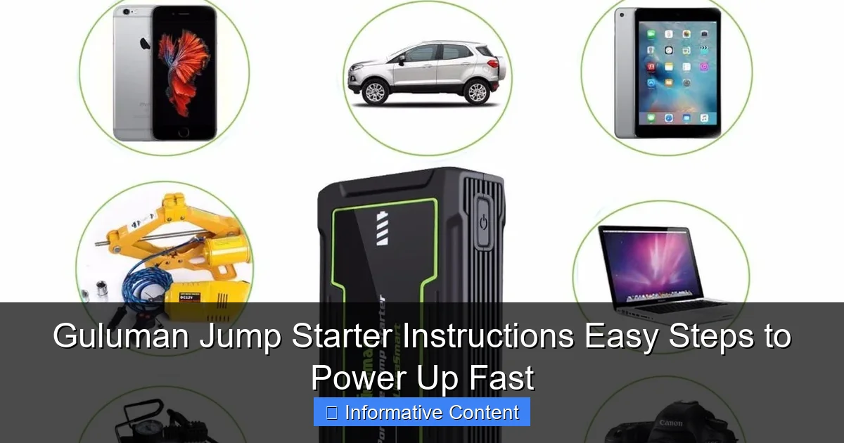 Guluman Jump Starter Instructions Easy Steps to Power Up Fast