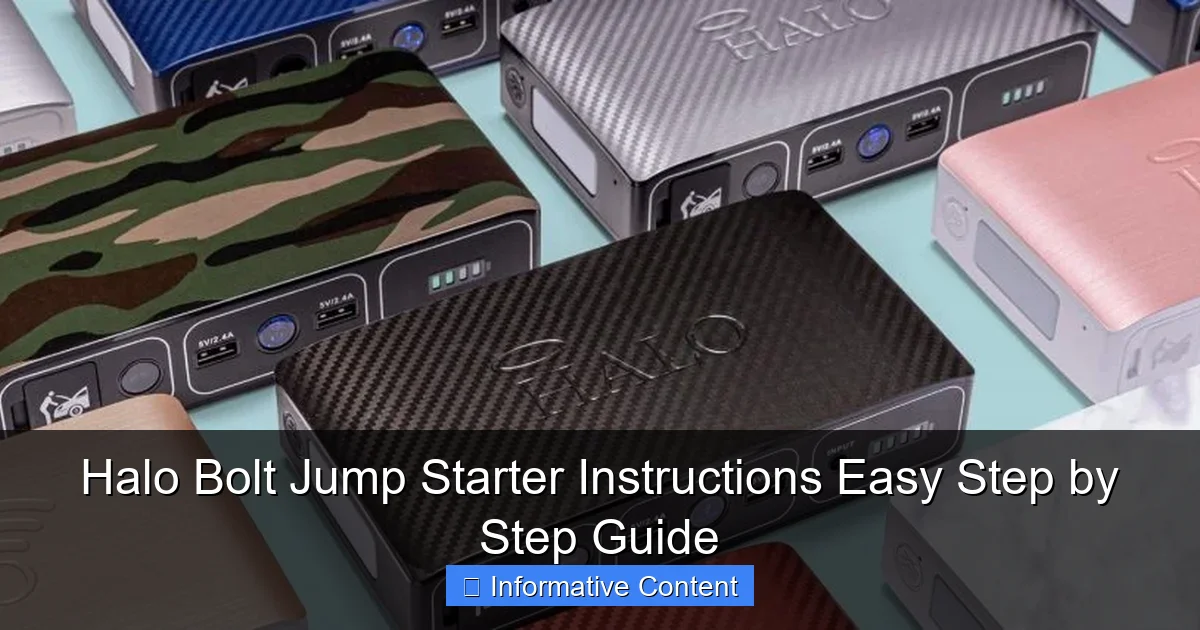 Halo Bolt Jump Starter Instructions Easy Step by Step Guide