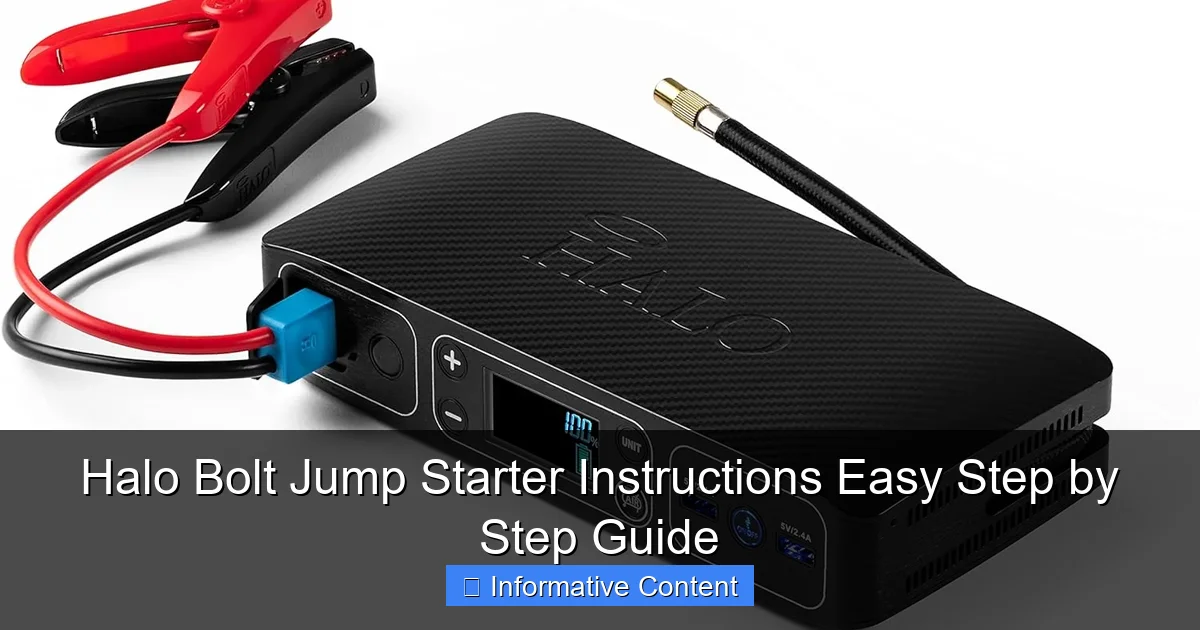 Halo Bolt Jump Starter Instructions Easy Step by Step Guide
