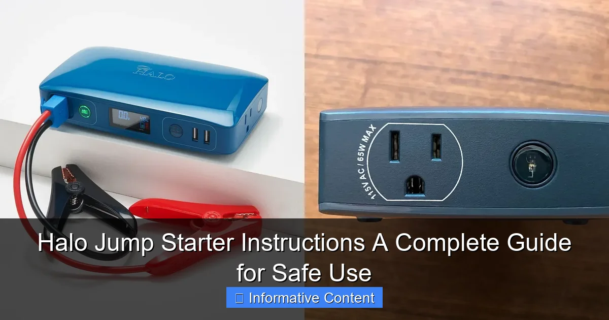 Halo Jump Starter Instructions A Complete Guide for Safe Use