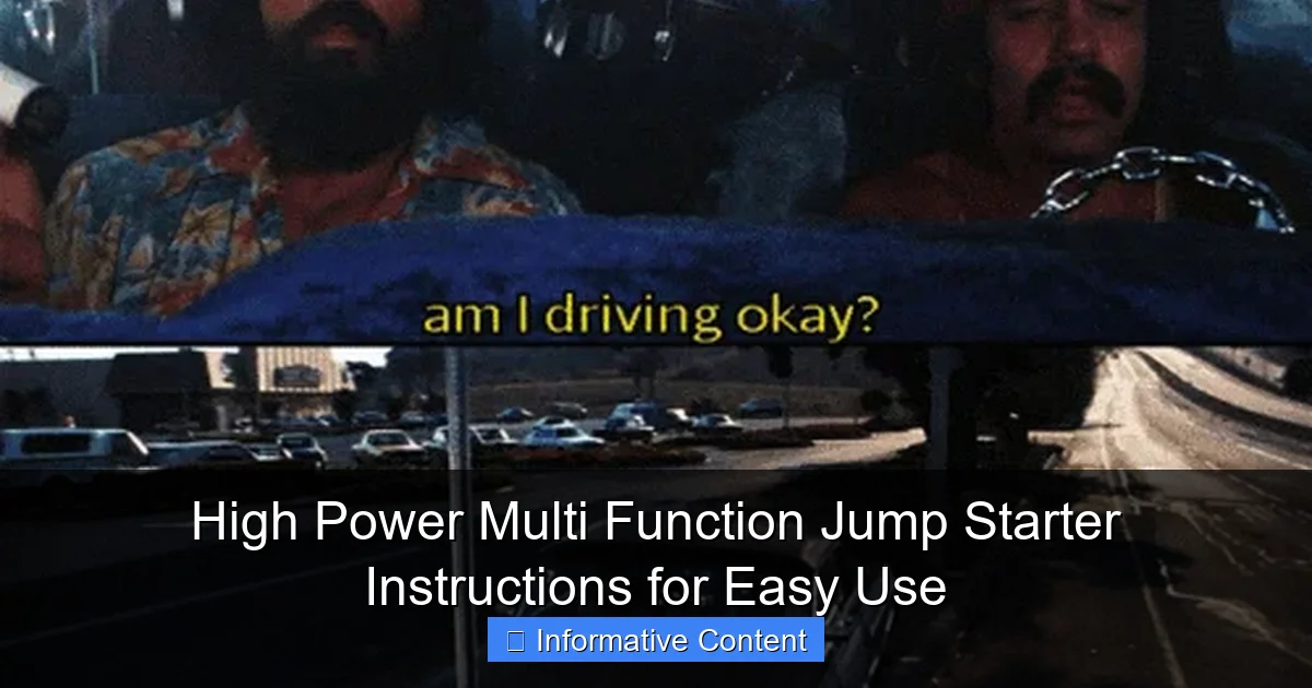 High Power Multi Function Jump Starter Instructions for Easy Use