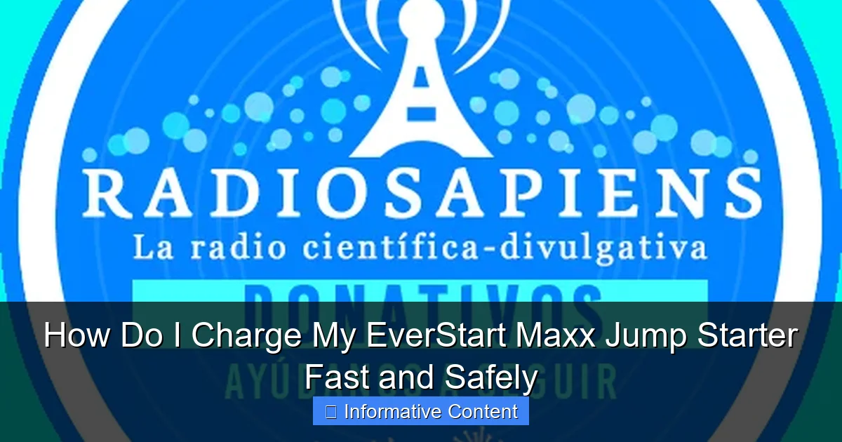 How Do I Charge My EverStart Maxx Jump Starter Fast and Safely
