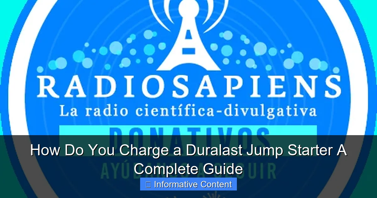 How Do You Charge a Duralast Jump Starter A Complete Guide