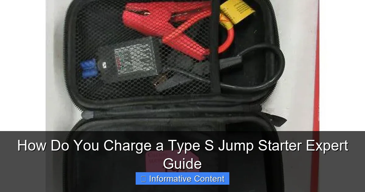 How Do You Charge a Type S Jump Starter Expert Guide