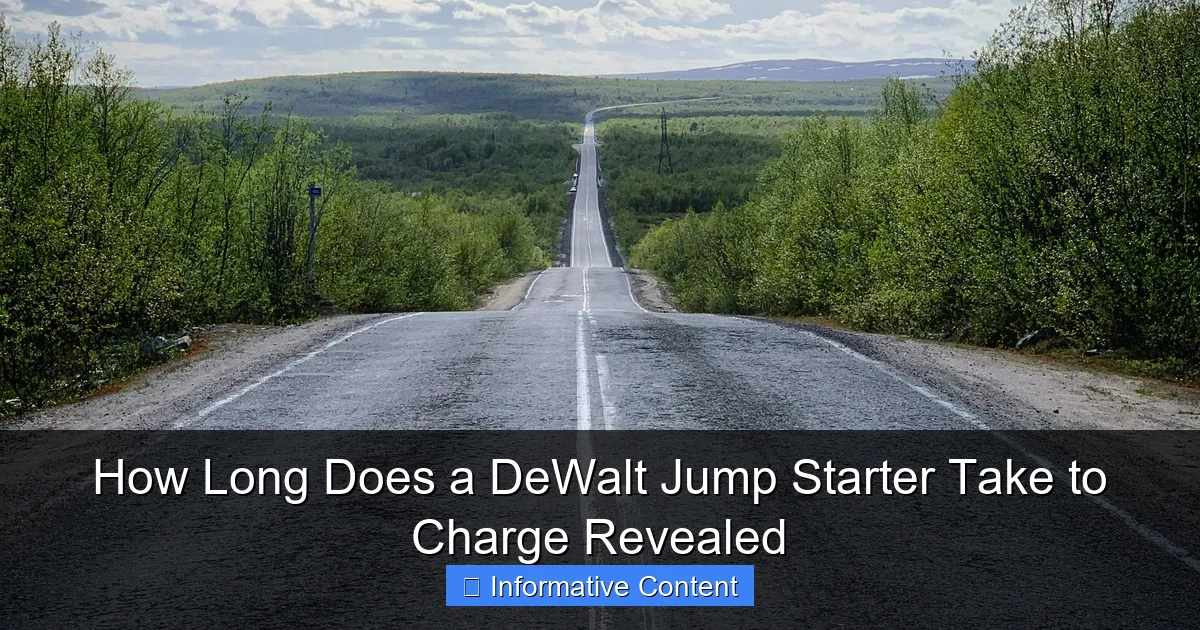 How Long Does a DeWalt Jump Starter Take to Charge Revealed