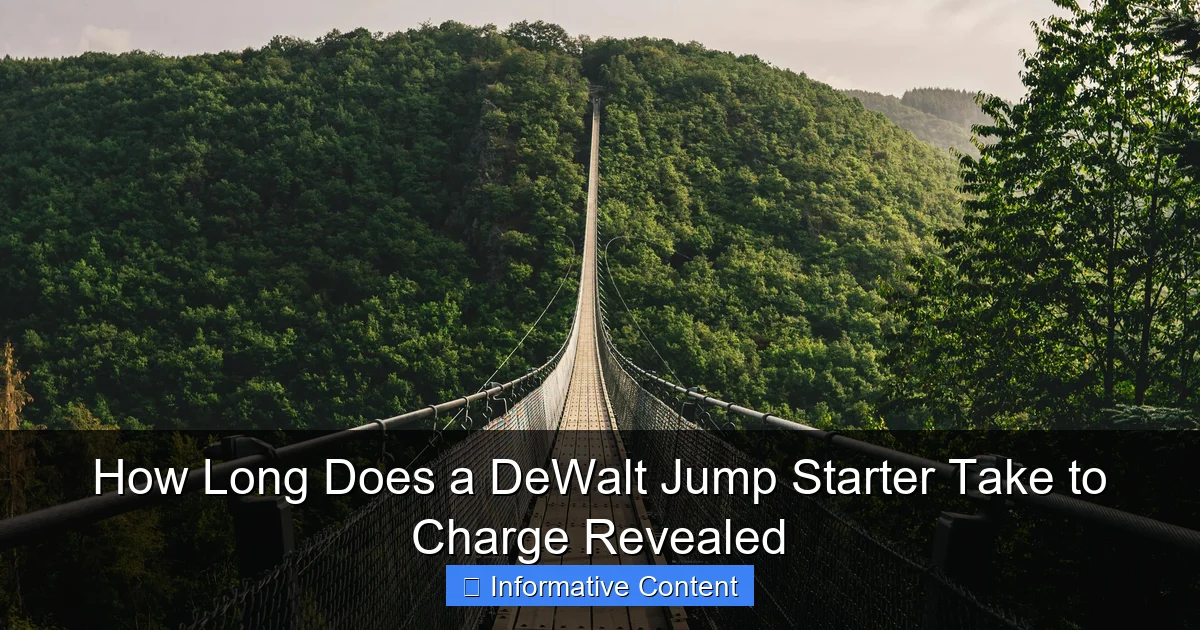 How Long Does a DeWalt Jump Starter Take to Charge Revealed