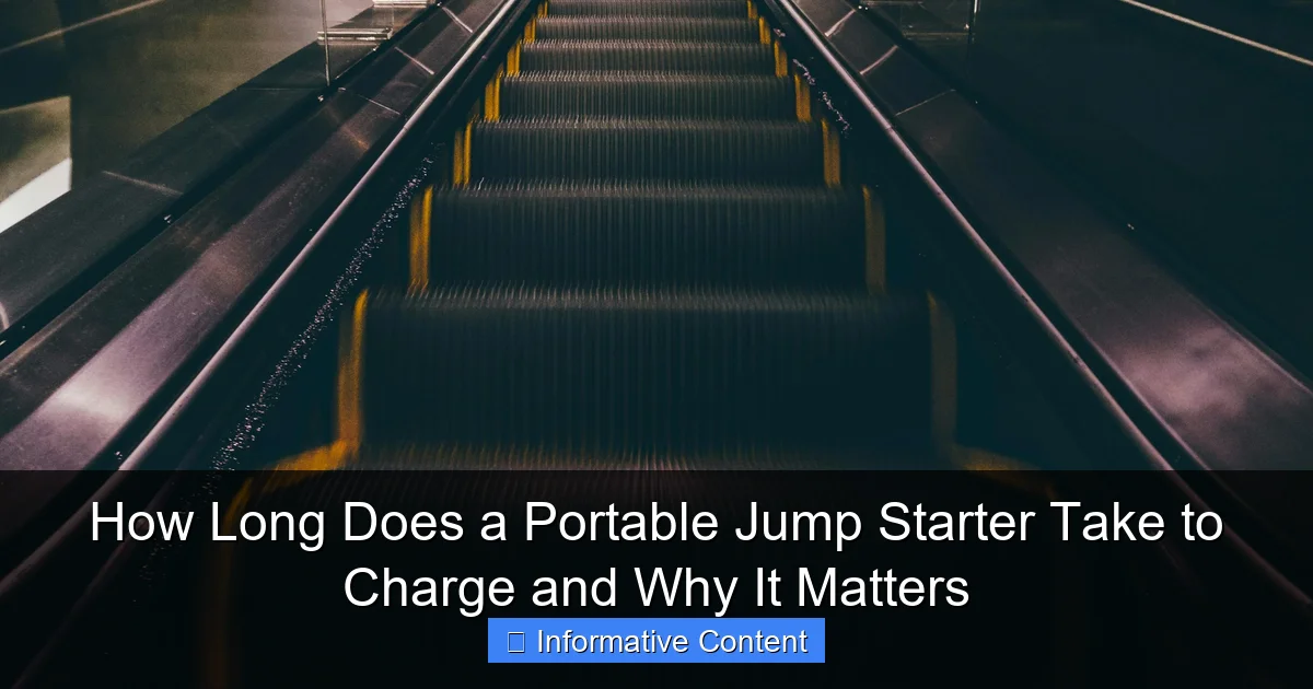 How Long Does a Portable Jump Starter Take to Charge and Why It Matters
