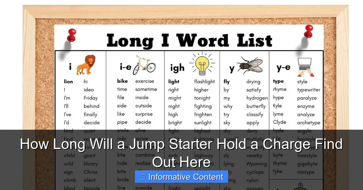 How Long Will a Jump Starter Hold a Charge Find Out Here