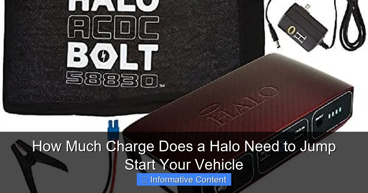 How Much Charge Does a Halo Need to Jump Start Your Vehicle