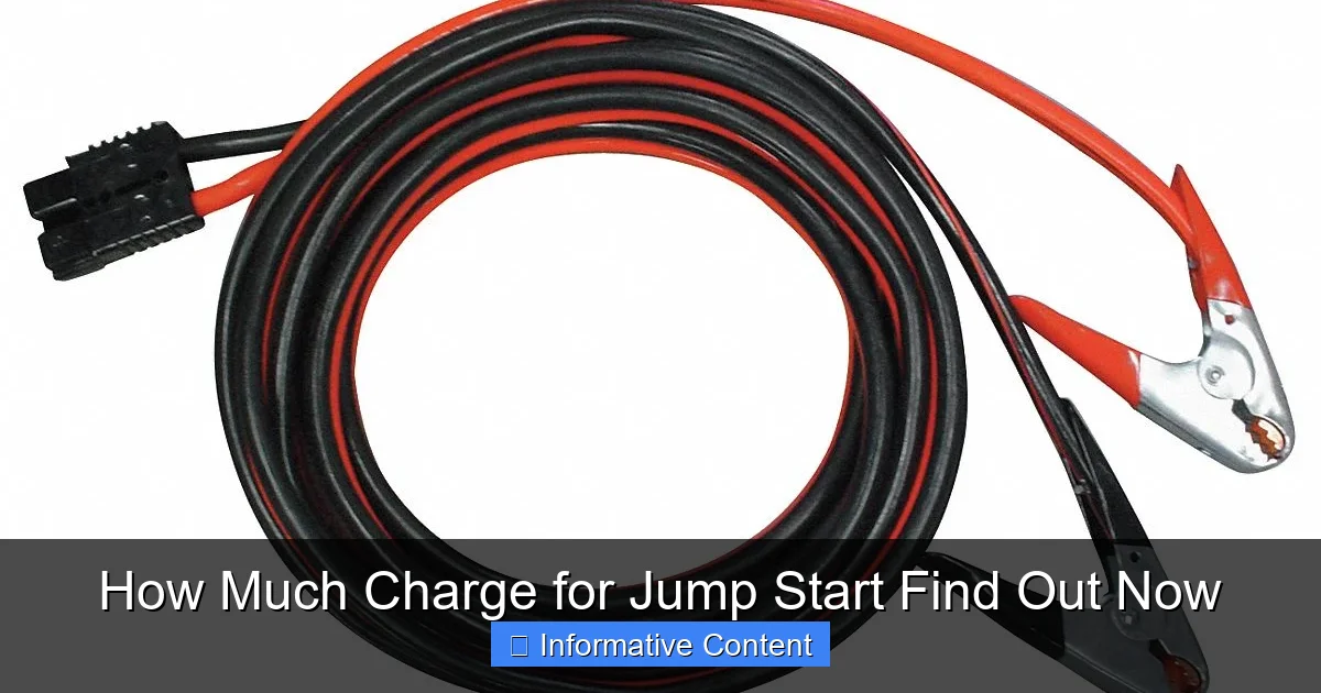 How Much Charge for Jump Start Find Out Now