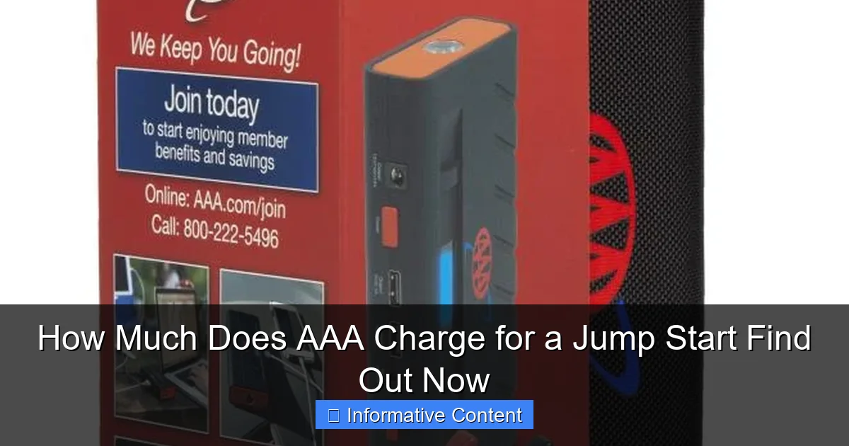 How Much Does AAA Charge for a Jump Start Find Out Now