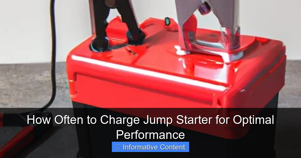 How Often to Charge Jump Starter for Optimal Performance