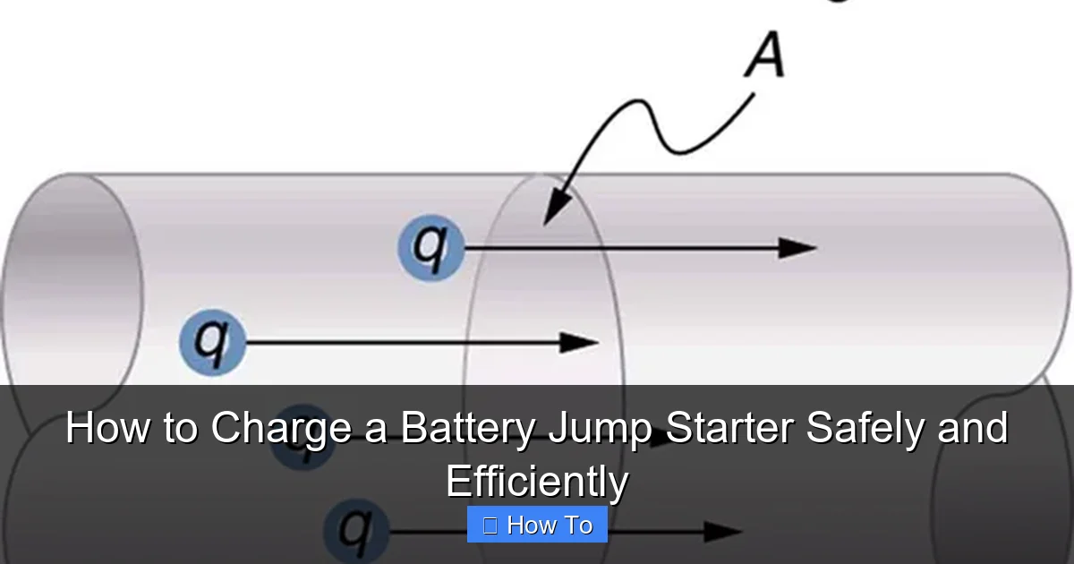 How to Charge a Battery Jump Starter Safely and Efficiently