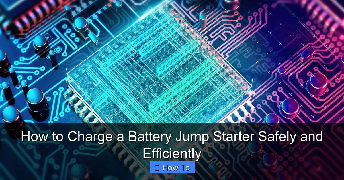 How to Charge a Battery Jump Starter Safely and Efficiently
