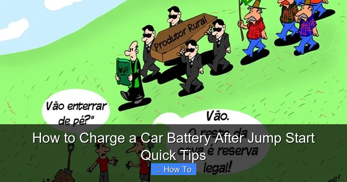 How to Charge a Car Battery After Jump Start Quick Tips