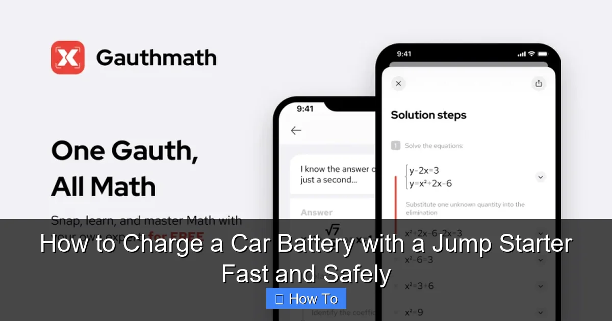 How to Charge a Car Battery with a Jump Starter Fast and Safely