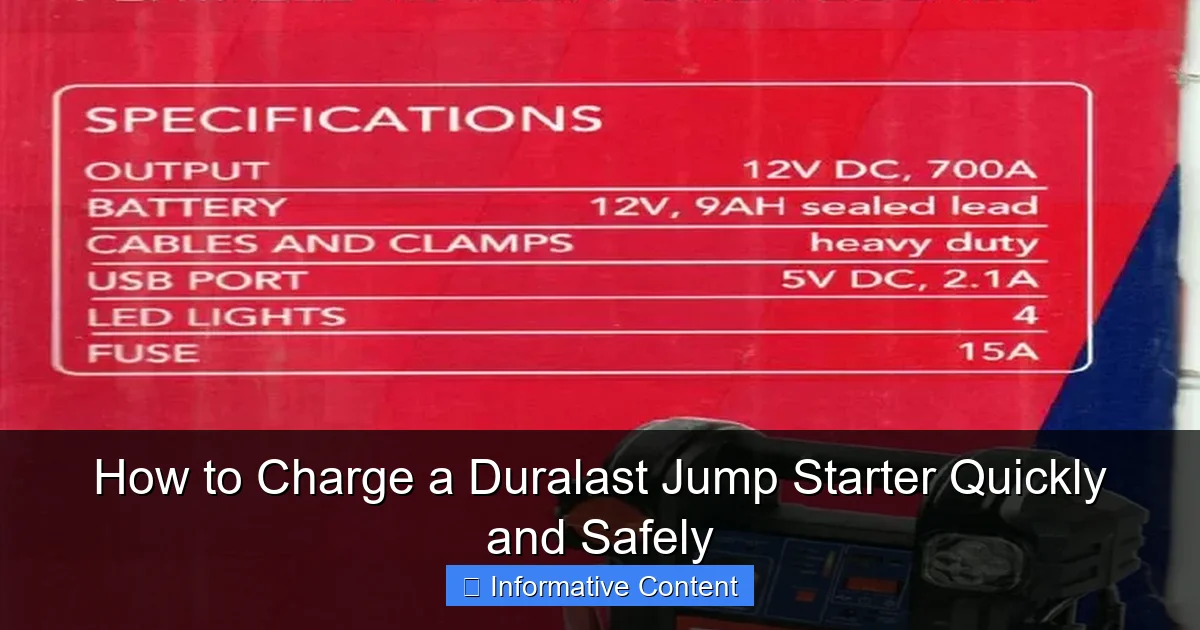 How to Charge a Duralast Jump Starter Quickly and Safely