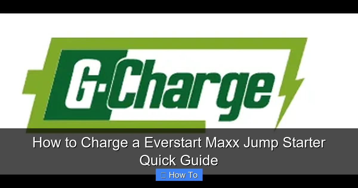 How to Charge a Everstart Maxx Jump Starter Quick Guide
