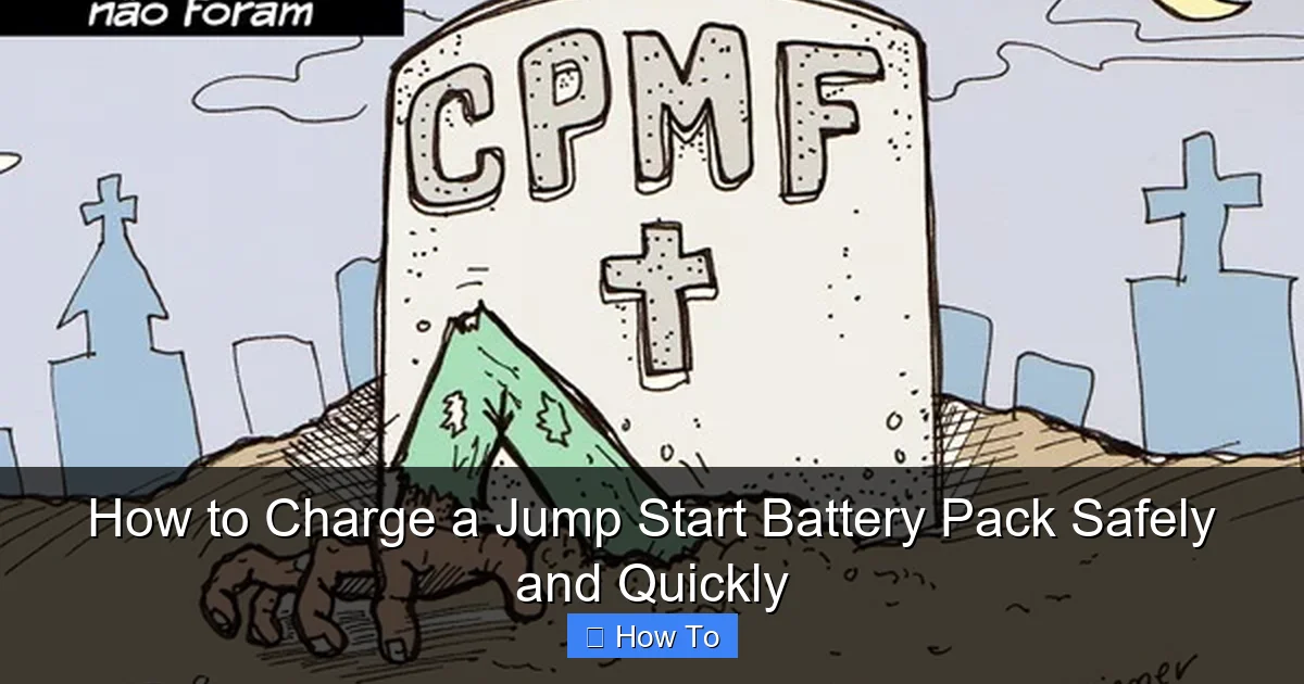How to Charge a Jump Start Battery Pack Safely and Quickly