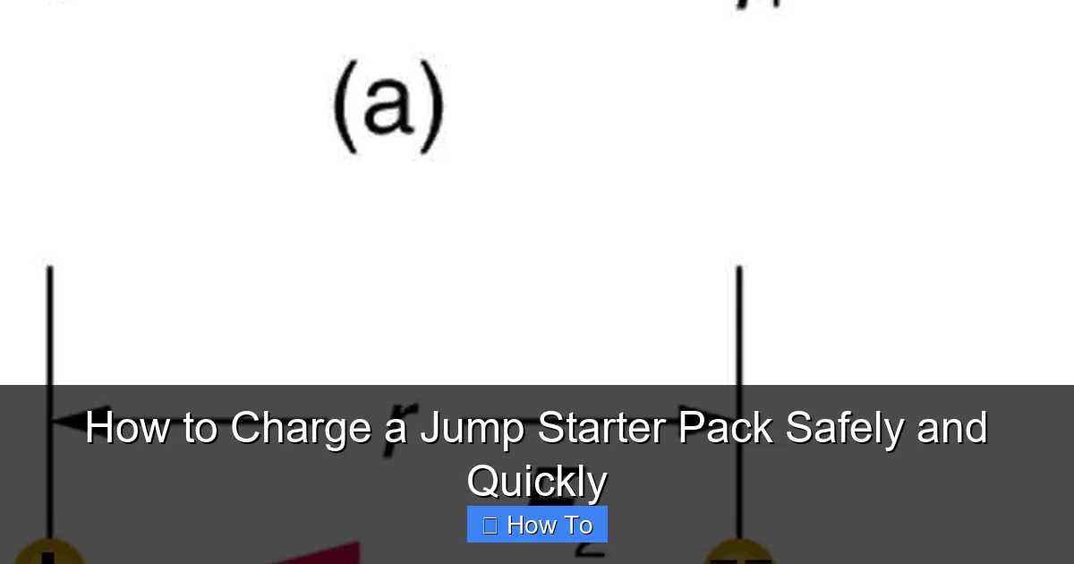 How to Charge a Jump Starter Pack Safely and Quickly
