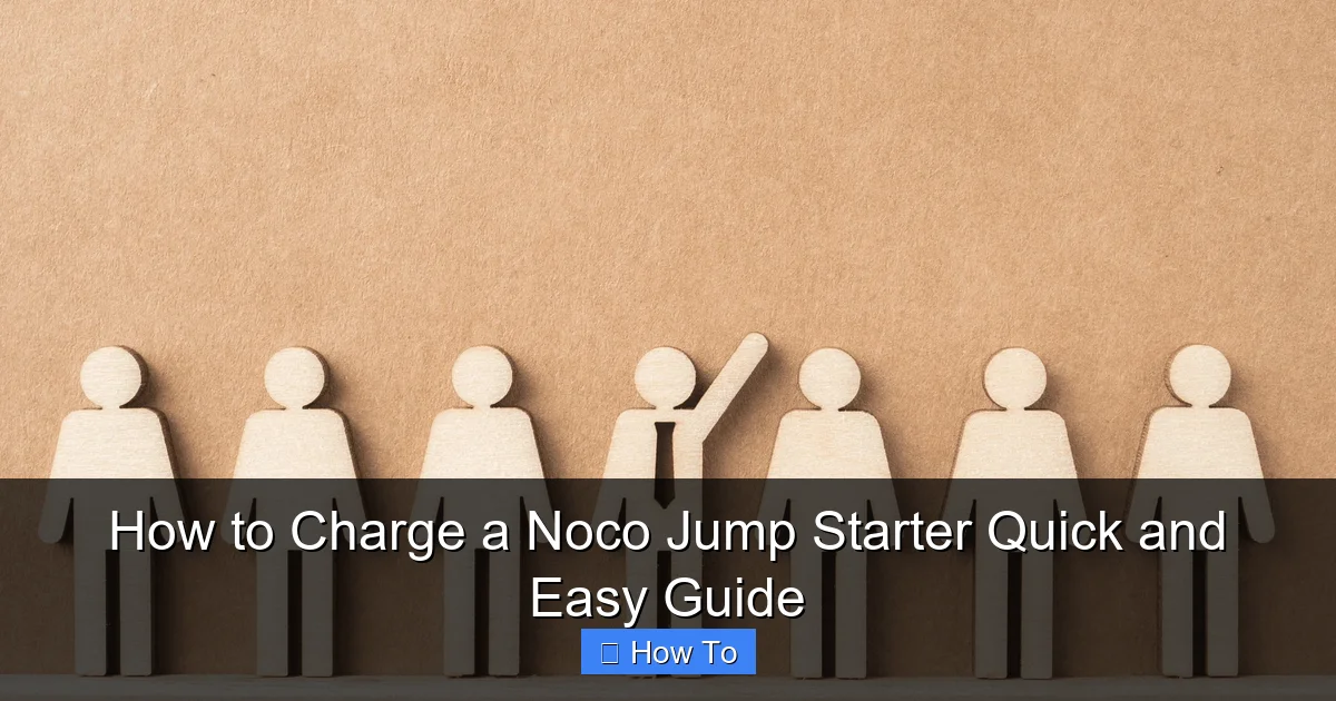 How to Charge a Noco Jump Starter Quick and Easy Guide