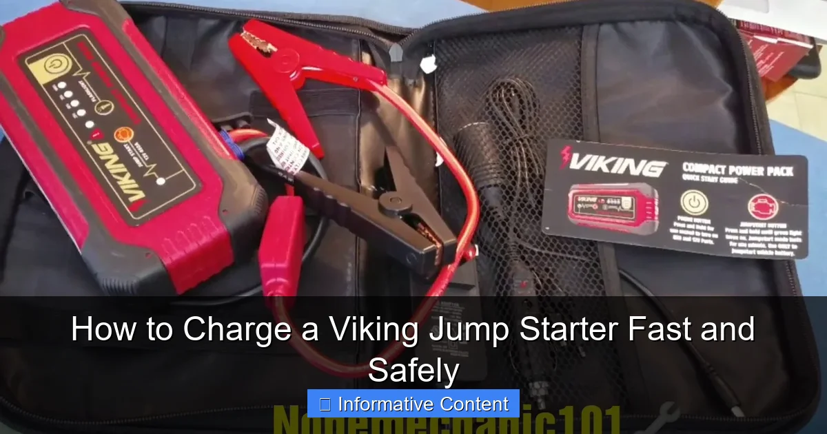 How to Charge a Viking Jump Starter Fast and Safely