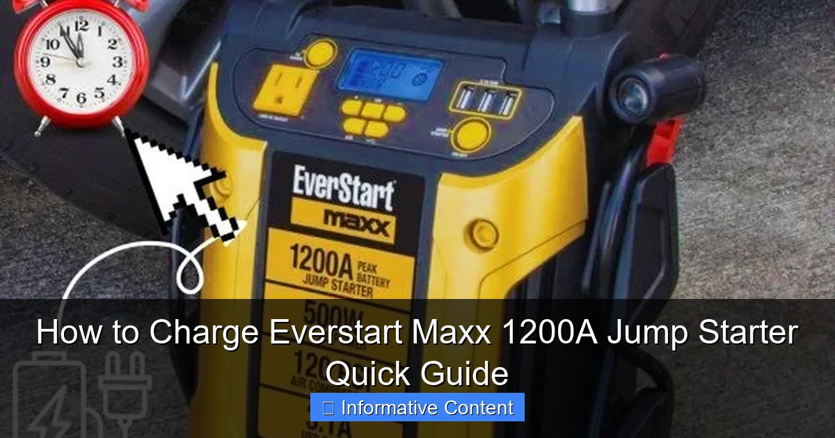 How to Charge Everstart Maxx 1200A Jump Starter Quick Guide