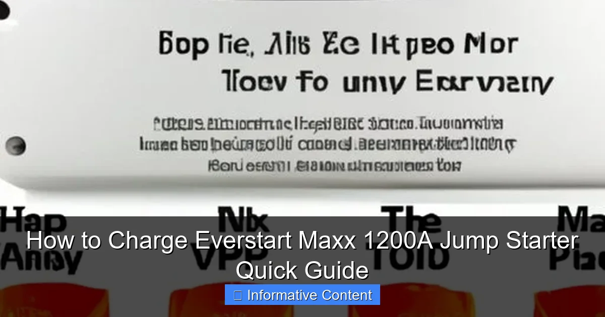 How to Charge Everstart Maxx 1200A Jump Starter Quick Guide