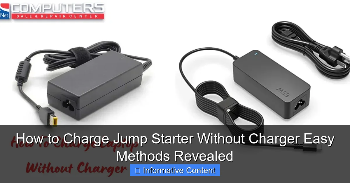 How to Charge Jump Starter Without Charger Easy Methods Revealed