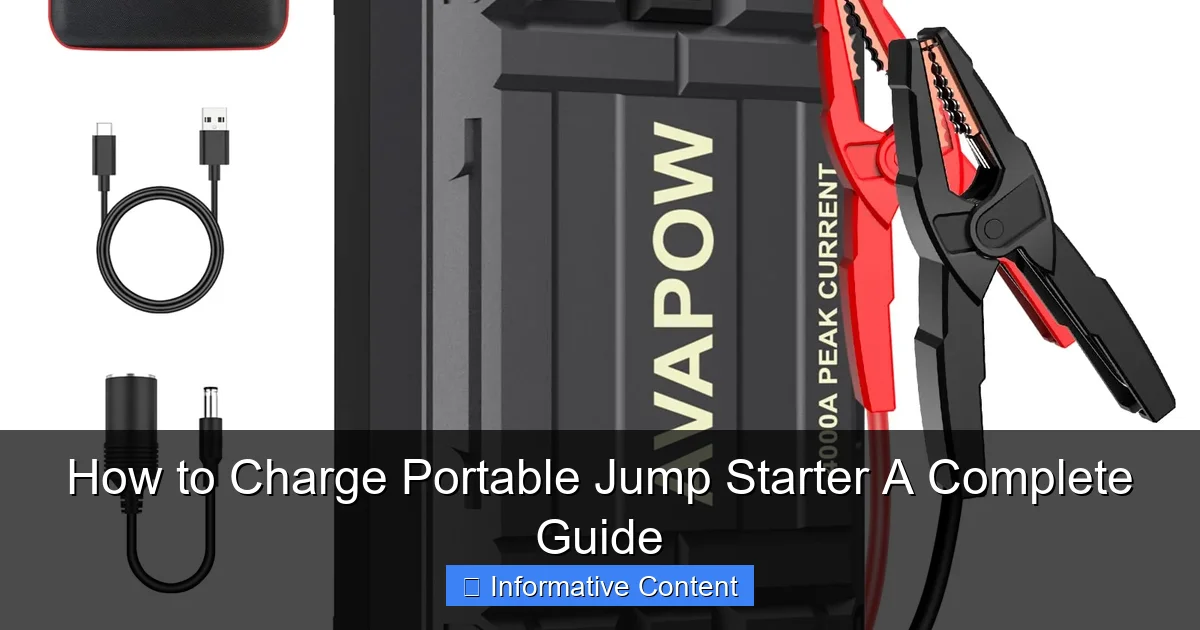 How to Charge Portable Jump Starter A Complete Guide