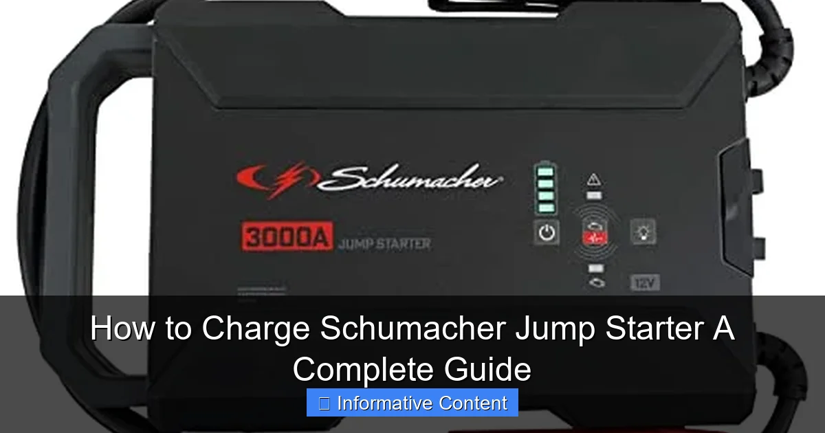 How to Charge Schumacher Jump Starter A Complete Guide