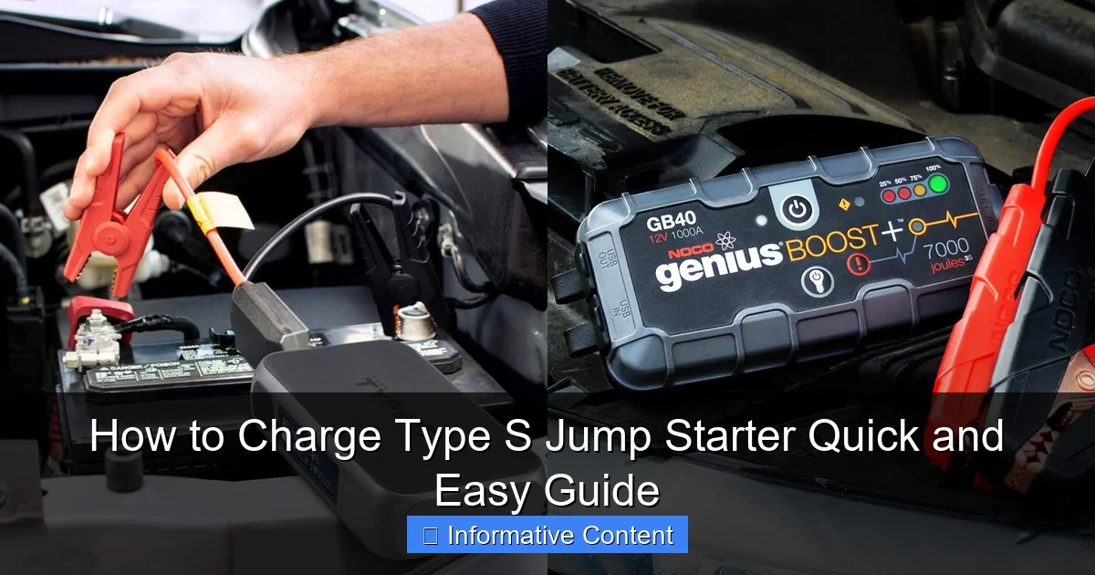 How to Charge Type S Jump Starter Quick and Easy Guide