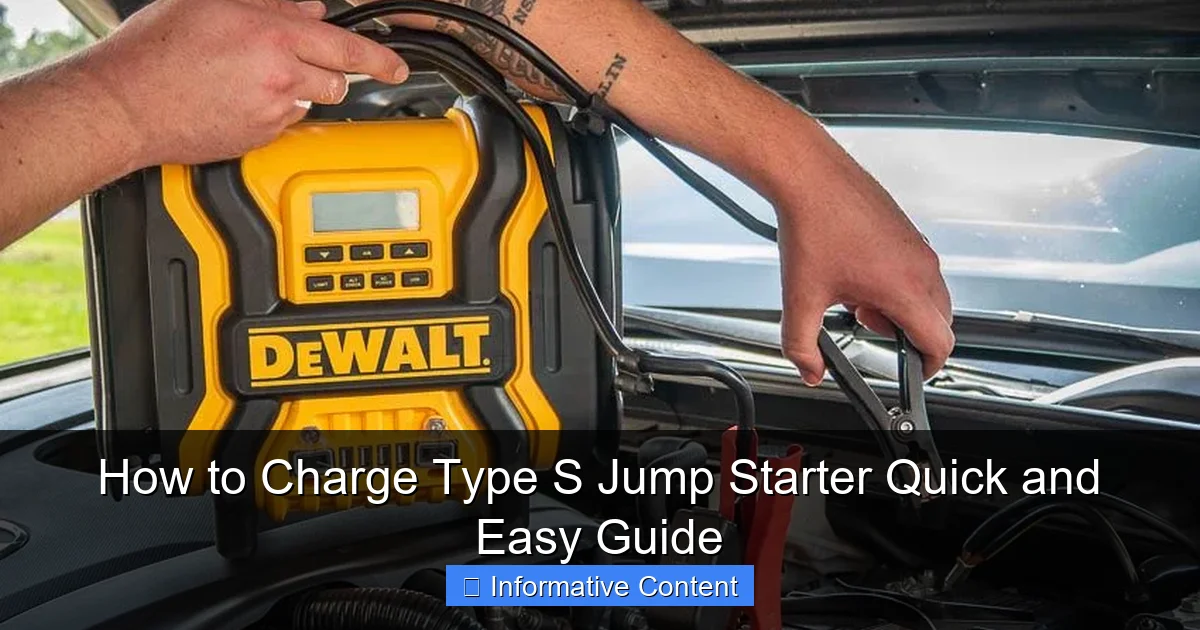 How to Charge Type S Jump Starter Quick and Easy Guide