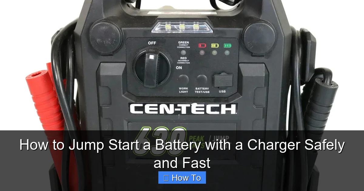 How to Jump Start a Battery with a Charger Safely and Fast