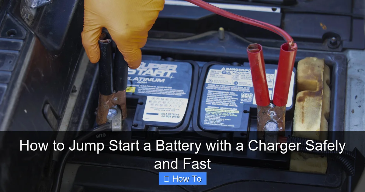 How to Jump Start a Battery with a Charger Safely and Fast