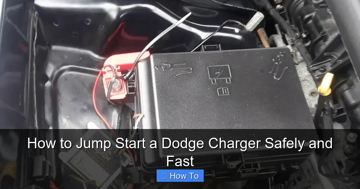 How to Jump Start a Dodge Charger Safely and Fast
