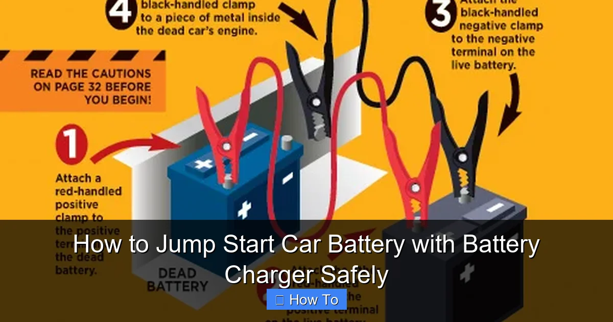 How to Jump Start Car Battery with Battery Charger Safely