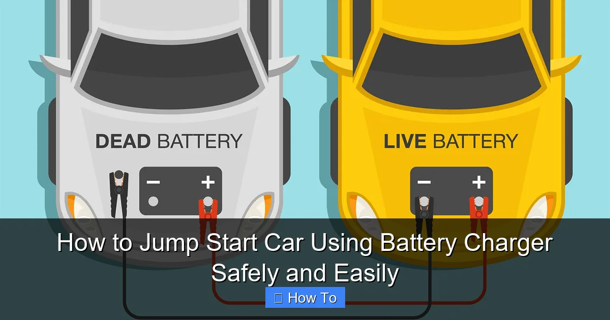 How to Jump Start Car Using Battery Charger Safely and Easily