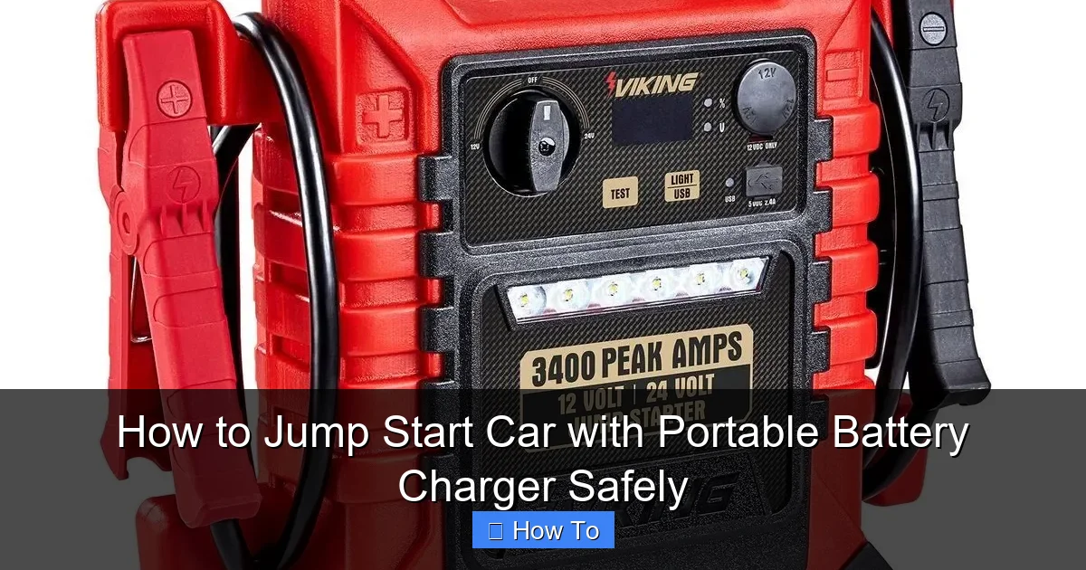 How to Jump Start Car with Portable Battery Charger Safely