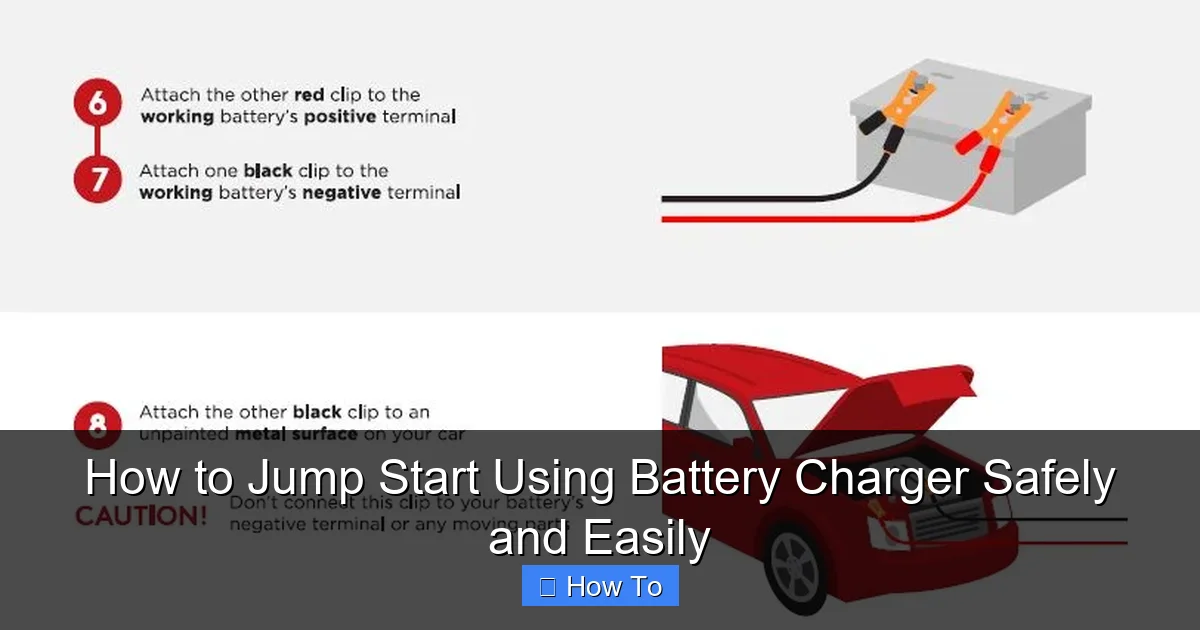 How to Jump Start Using Battery Charger Safely and Easily