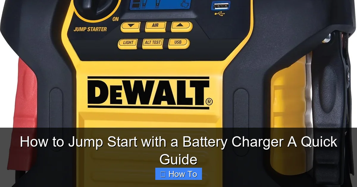 How to Jump Start with a Battery Charger A Quick Guide