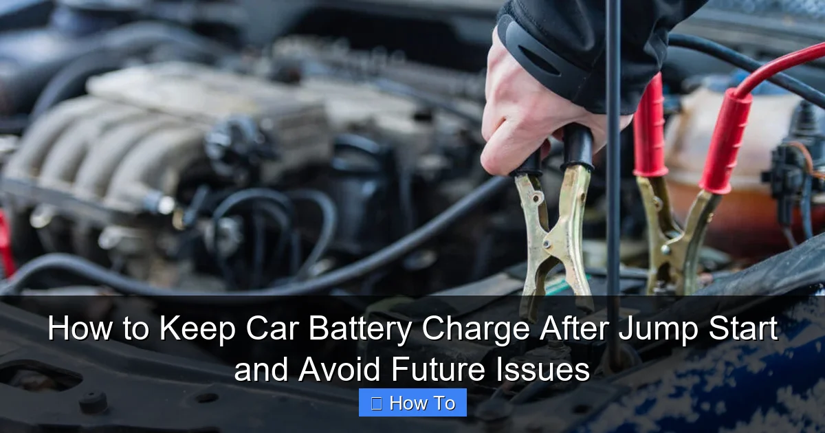 How to Keep Car Battery Charge After Jump Start and Avoid Future Issues