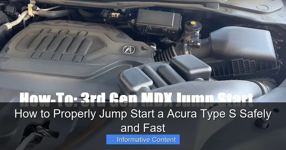 How to Properly Jump Start a Acura Type S Safely and Fast