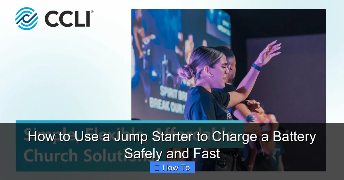 How to Use a Jump Starter to Charge a Battery Safely and Fast