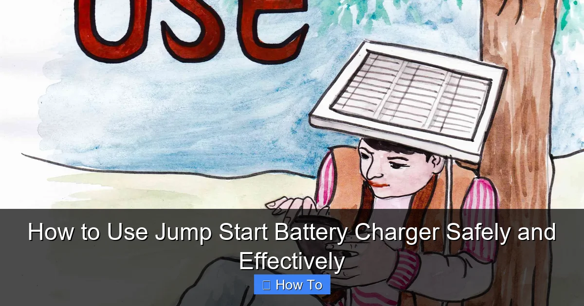 How to Use Jump Start Battery Charger Safely and Effectively